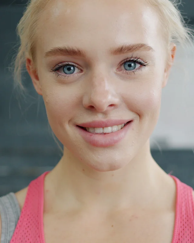 Junge Frau mit frischer Haut und offenem Lächeln, Motiv zum Bereich Anti Aging, Ästhetische Chirurgie Düsseldorf